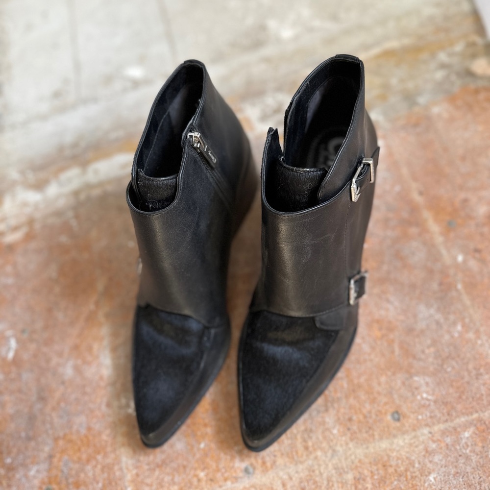 Like New - Circus by Sam Edelman calf hair and leather buckle bootie
